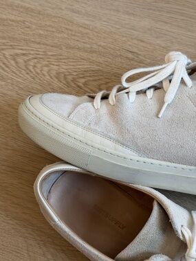 Suitsupply Men's Suede Low-Top Sneakers in Cream